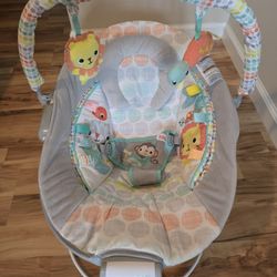 Bright Starts Whimsical Wild Vibrating Baby Bouncer