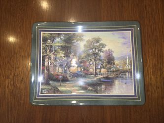 Thomas Kinkade "Hometown Lake" Porcelain Collector Plate - Bradford Exchange 1998