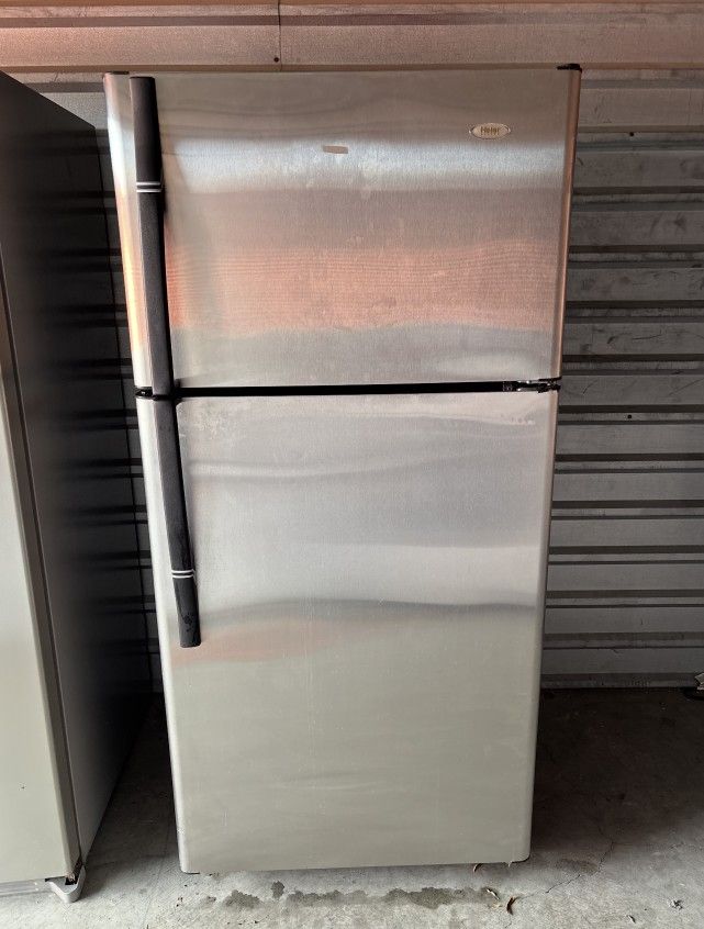 Haier Stainless Steel Refrigerator And Freezer