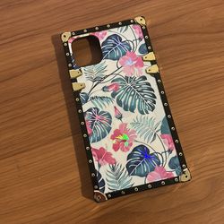 Iphone 11 tropical-themed square phone case