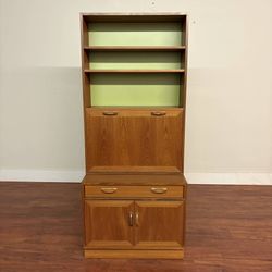 Vintage Teak 2-Pc Bookcase / Secretary - Many More Items In Stock!