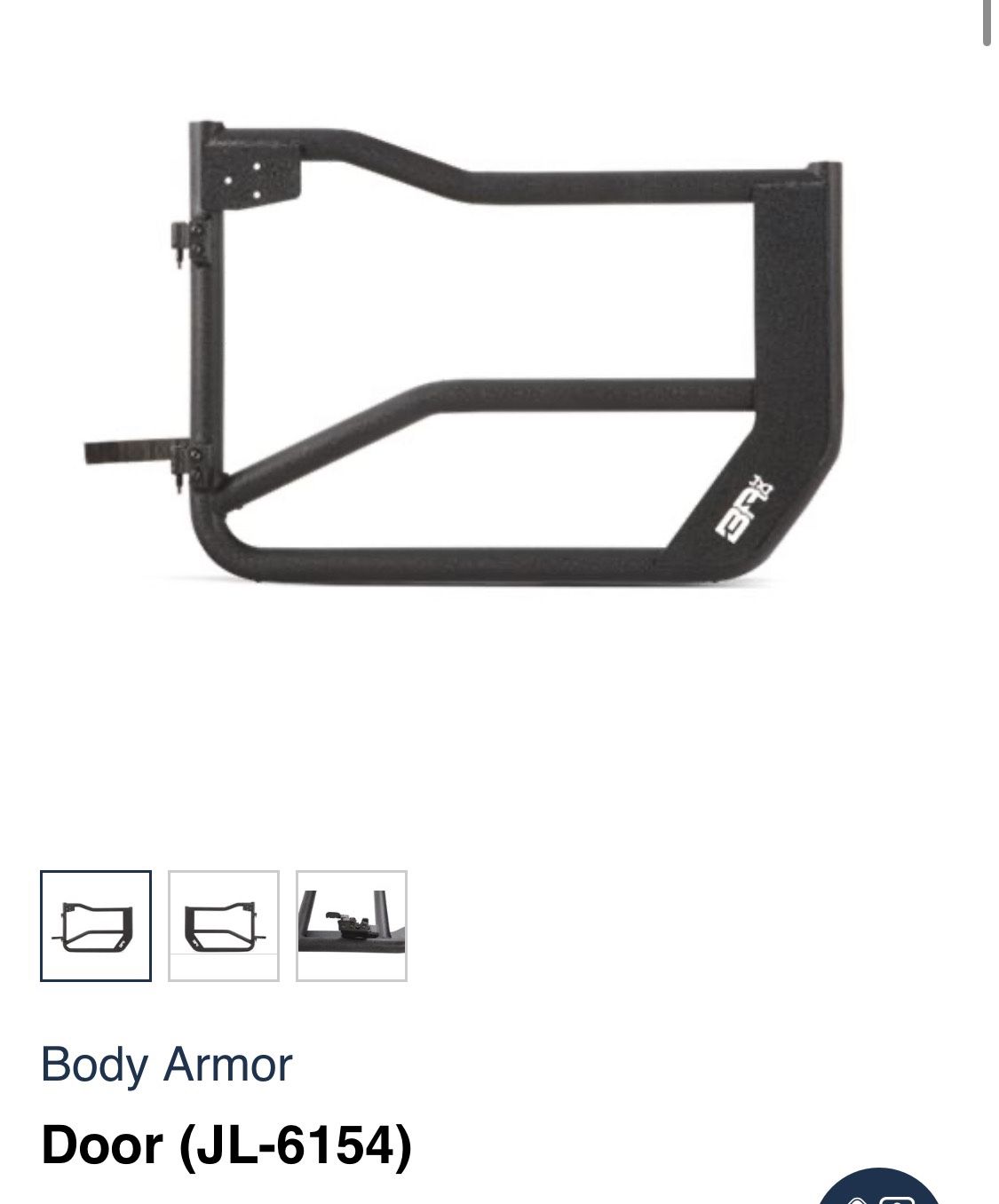 Body Armor Tube doors (JL) With mirrors
