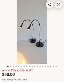 IKEA jansjo and IKEA mil flexible desk lamp