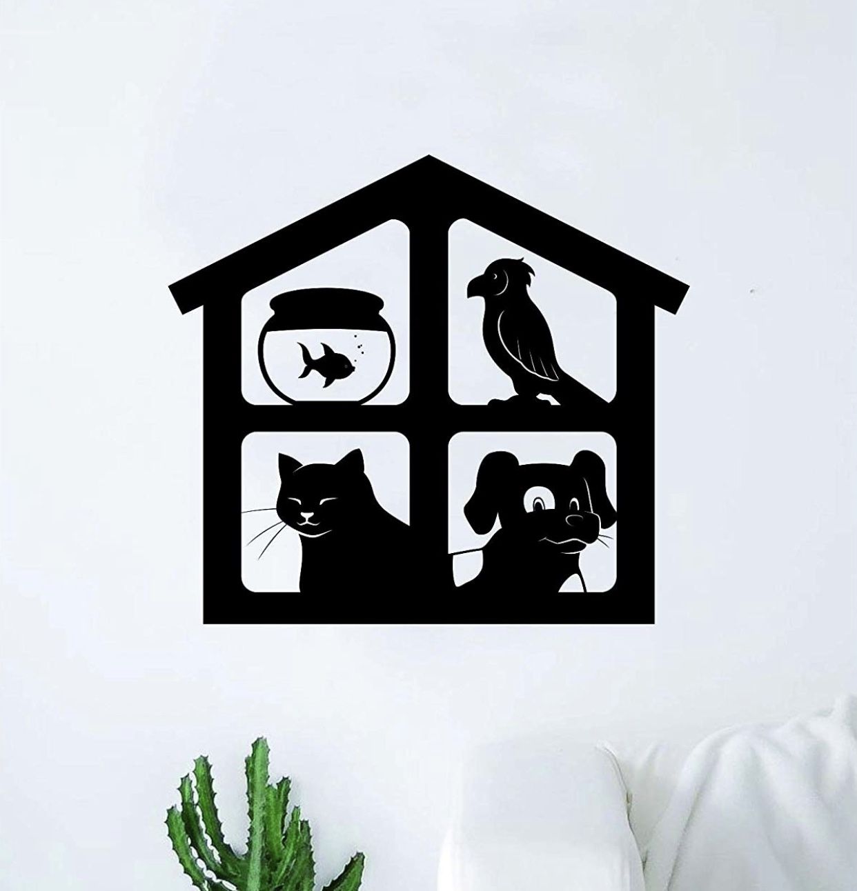 PRE MADE Wall Decal Home Decor Pet House Vet Cat Dog Fish Bird Animals