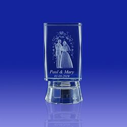 12 Pcs Personalized CuLaser Engraving 3D Wedding Crystal Cube Party Favors 