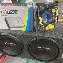 Pioneer Package Deal!! Subwoofer Amplifier And 4G Amp Kit