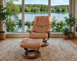 Ekornes Stressless Recliner and Footstool