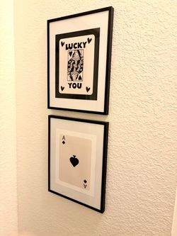 Retro Playing Card Framed Art