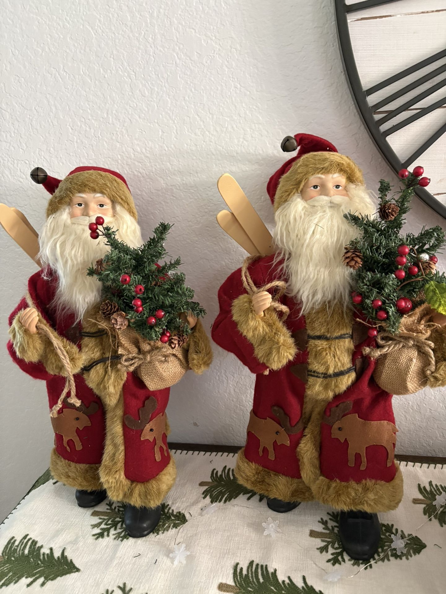 Santa Figure ( x 2 ) 18” For Christmas Decoration.