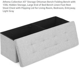 storage Ottoman NEW ASSEMBLY REQUIRED