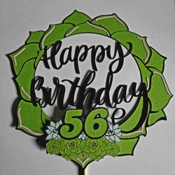 Custom Succulent Cake Topper