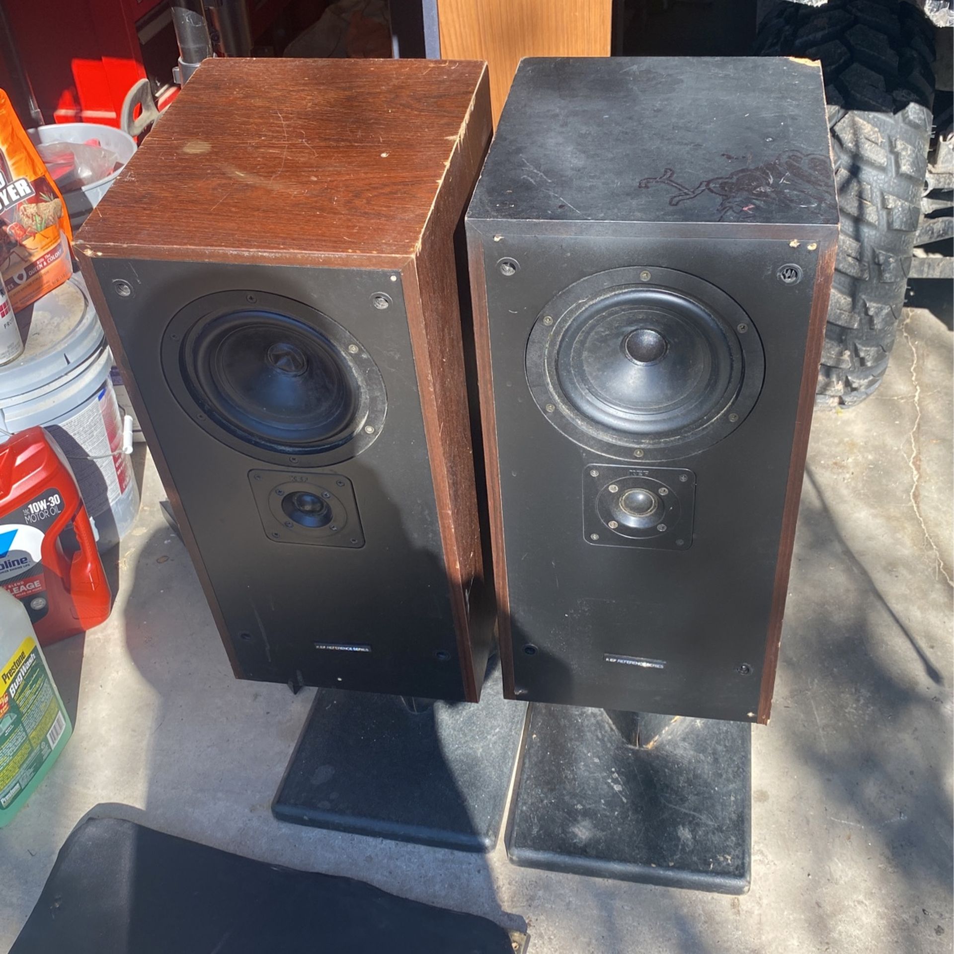KEF 103/3 Type SP3078 Reference Series Speakers With Stands Vintage