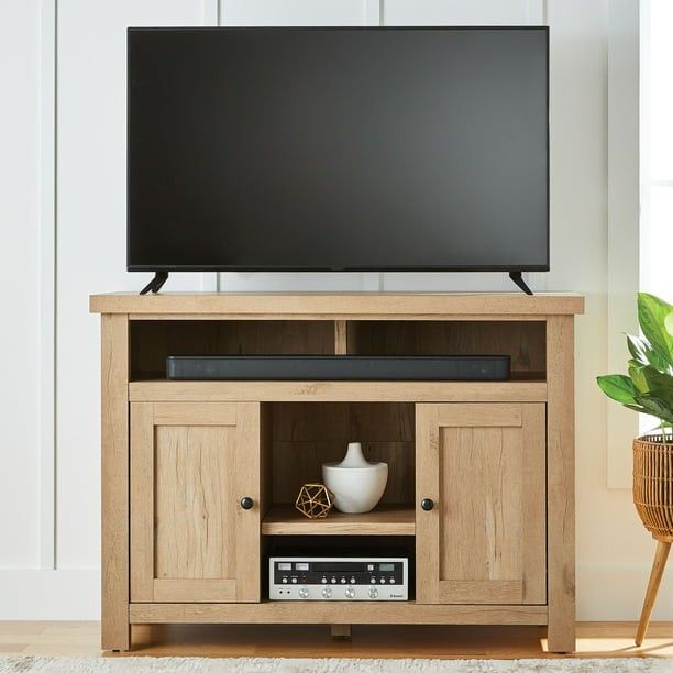 Better Homes & Gardens Wheaton Media Console for TVs up to 60", Natural Oak
