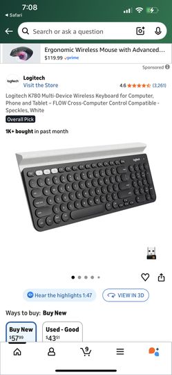 Brand New Multiscreen Keyboard (Logitech K780) 