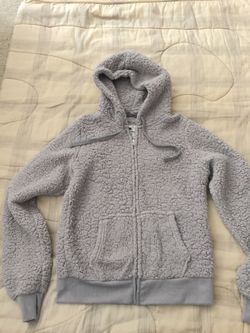 Juniors Grey fleece jacket size XL