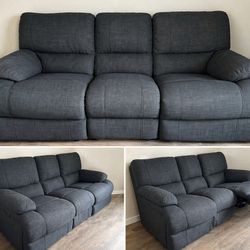 3-Seater Manual Recliner Sofa - Good condition