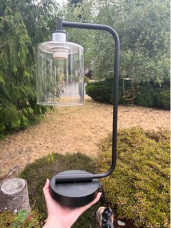 Glass desk lamp