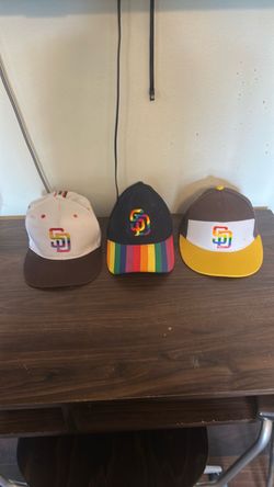 San Diego Padres Pride Edition Baseball Caps – Set of 3