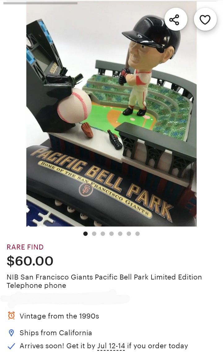 Limited Edition Collectible San Francisco Giants Phone