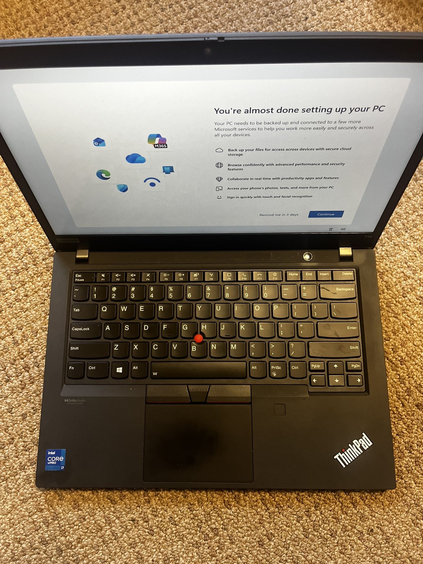 Lenovo Thinkpad T14 tCore i7 11 Generation 16gb ram and 512ssd good condition ready to use. Windows 11