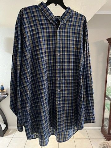 4XLT Big and Tall Ralph Lauren Long Sleeve Shirts