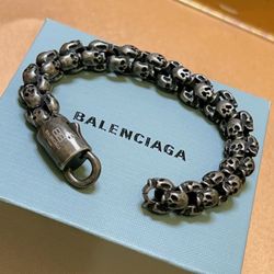 Balenciaga Skull Chain Bracelet Mens