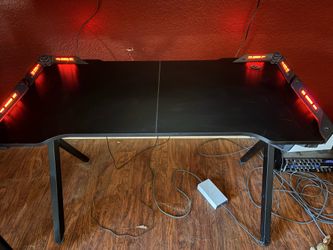 47 inch Gaming Desk with LED Lights