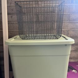 Home Organization - Metal Storage Basket And Storage Bin