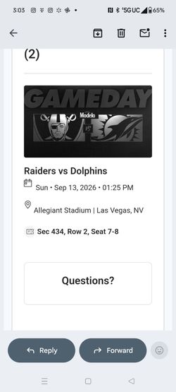 Raider opener tickets