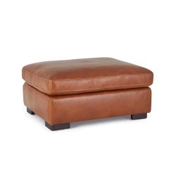Braxten Leather Ottoman 