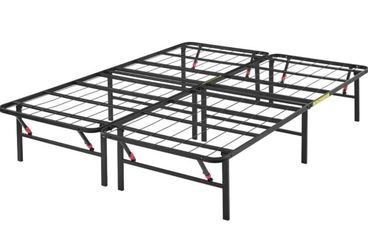 Amazon Basics Full Bed Frame – 14” High Storage – Sturdy Metal Platform – $75