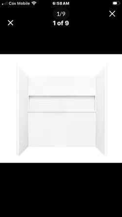 60 in. W x 30 in. D x 60 in. H Four-Piece Direct-to-Stud Tub Surround in White