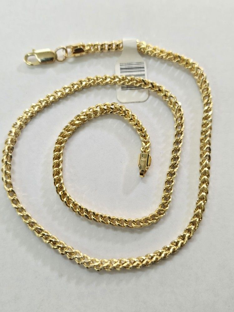 10kt Gold Franco Chain 19"