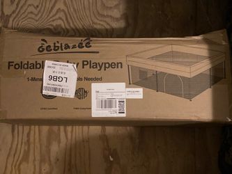 Foldable Baby Playpen 50x50 inch Black