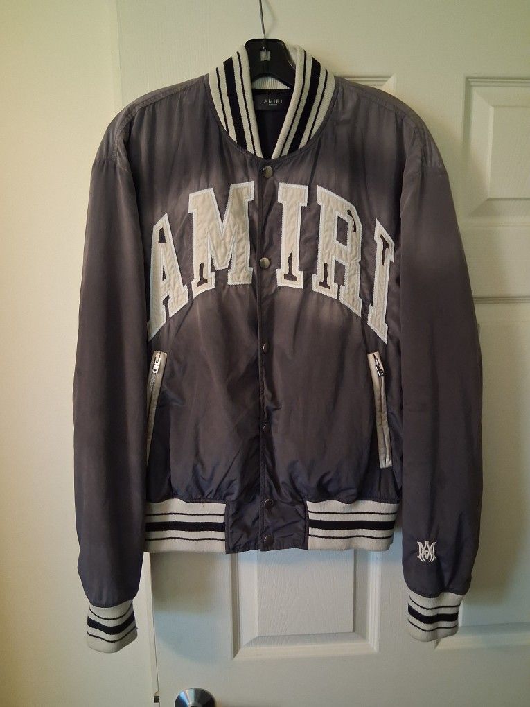AMIRI Sun Faded Bomber Jacket - Black