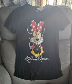 Minnie Mouse Black Graphic T-Shirt