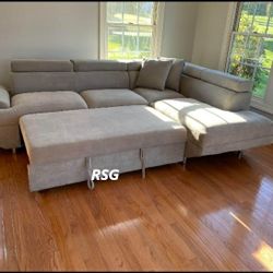 Pull Out Sleeper Sectional Couch Color Options##Only $39 Down Payment with Financing 💥 No Needed Credit Check