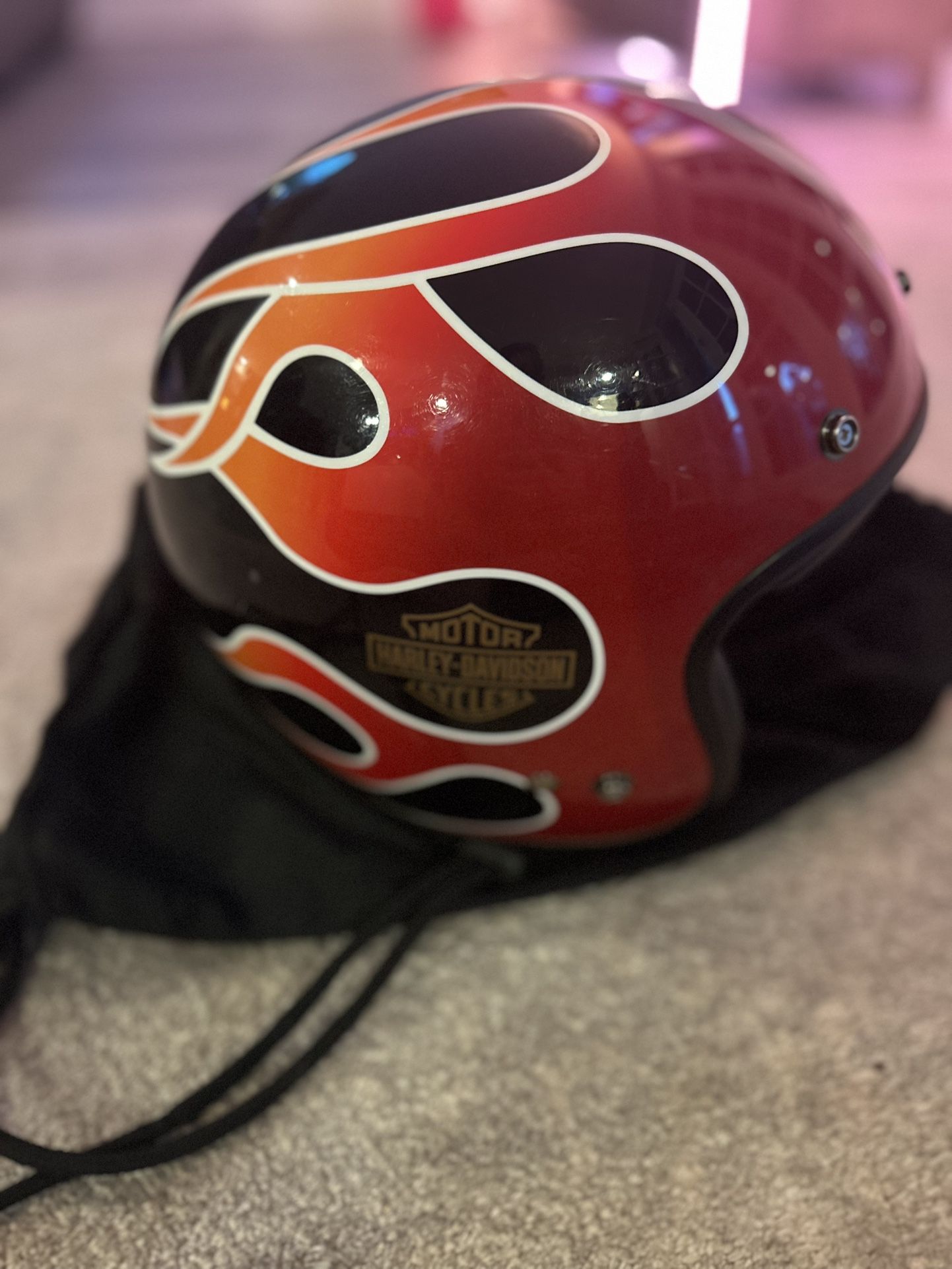 Harley Davidson Helmet XS Retro Flame