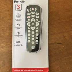 GE Universal Remote 3 Device For All Major Brands