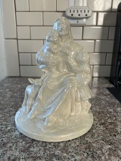 Beautiful Jesus Statue Holding Children With Sheep