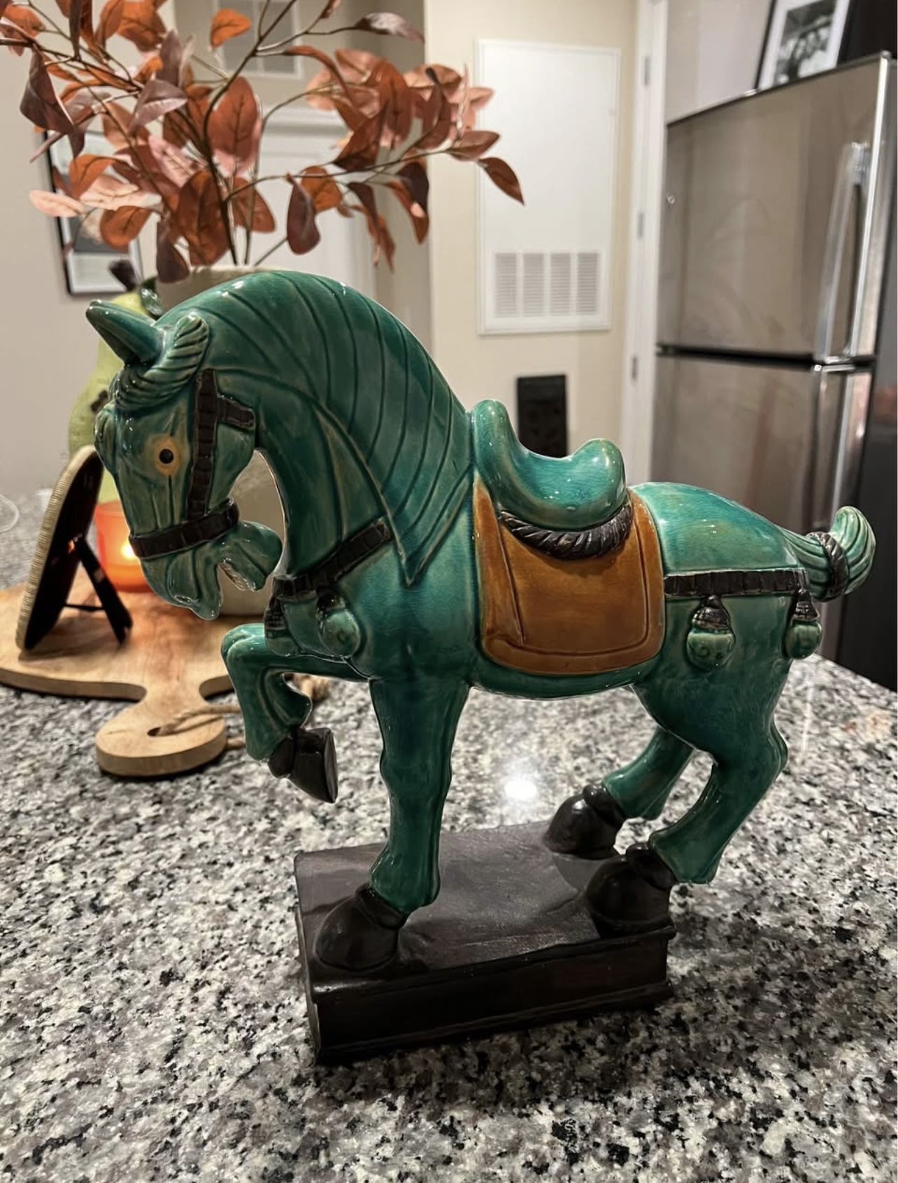 Turquoise Decorative Horse Statue - Farmhouse/Classic Accent