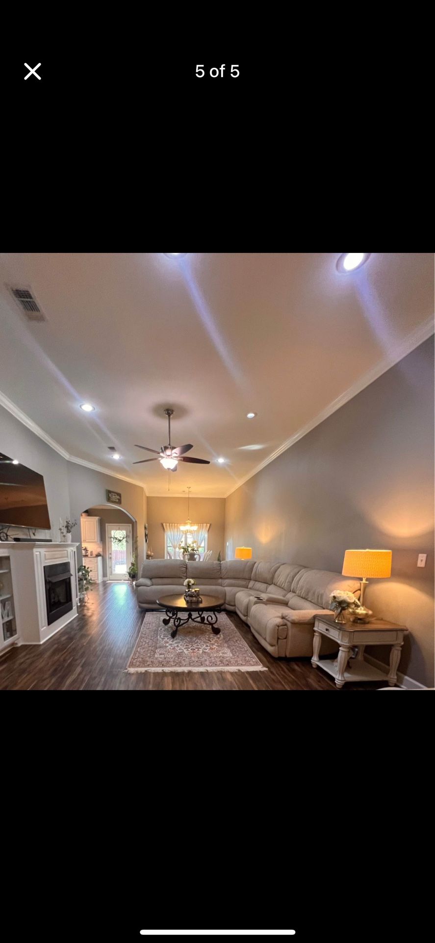 L-Shaped Sofa with 2 Recliners