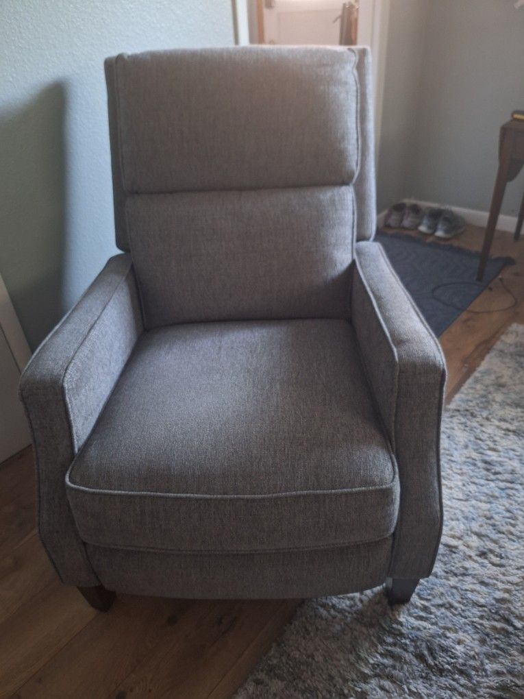 CHAIR, SMALL COUCH, LAMP