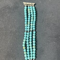 Apple Turquoise Beaded Watch Band 42MM