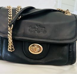 Authentic Black and Gold Coach Bag/ Purse