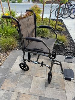 Medline Ultralight Mobility Transport Wheelchair
