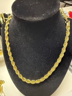 Rope Chain Gold Plated 14K