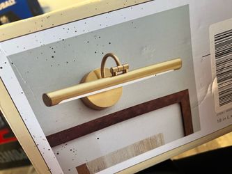 allen + roth Prichard Brushed Gold LED Battery Picture Light