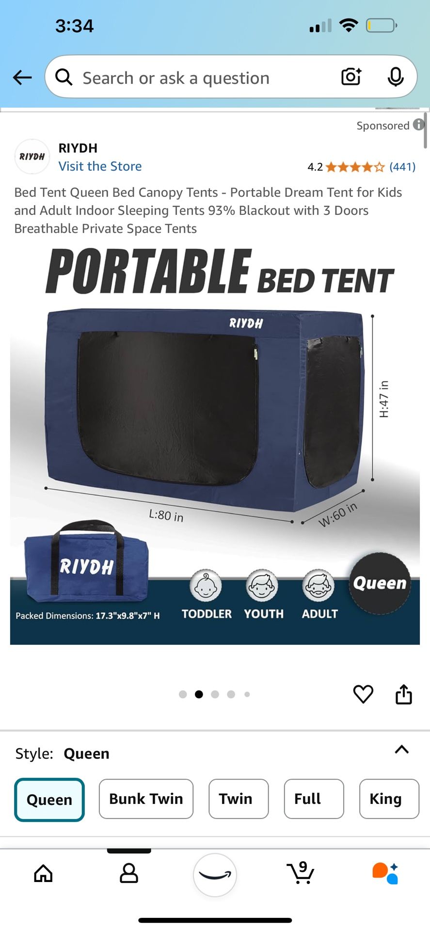 Portable Queen Bed Tent