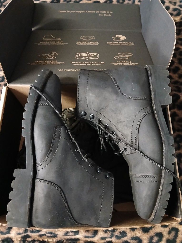 Captain Stormking Matte Black Captain Boots Storm King Thursday